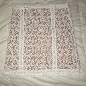 White Lace Pacsun Kendall and Kylie Skirt